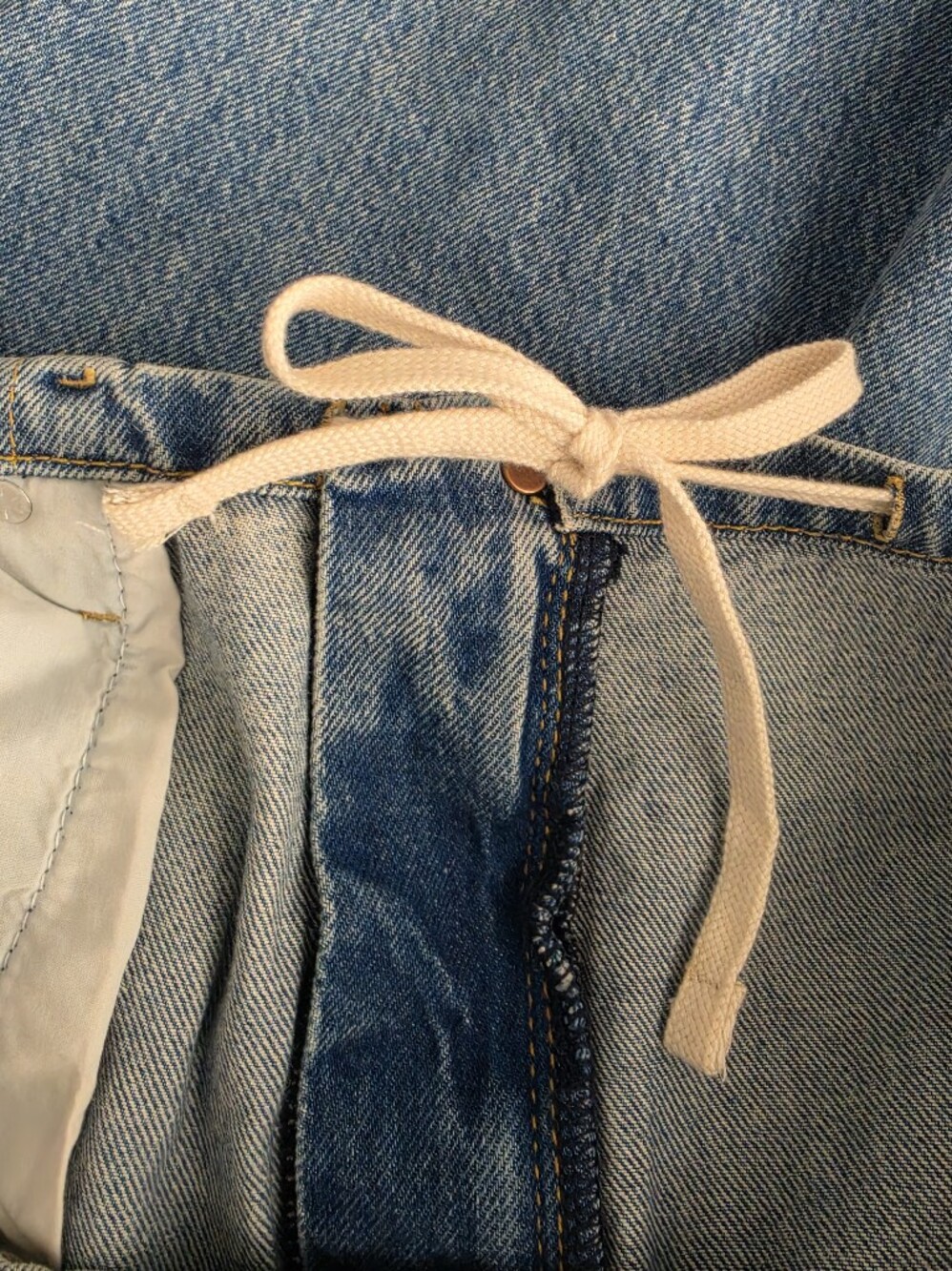 La Ligne Jenny Mid Rise Wide Leg Drawstring Jean Sz 31 - Picture 13 of 13